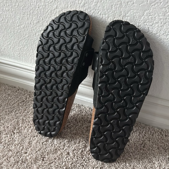 NEW Birkenstock Oida Black Leather Suede Sandals Size 39 - Picture 3 of 7